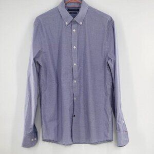 Tommy Hilfiger Wrinkle Free Cotton Long Sleeve Button Down Shirt Neck Size 16